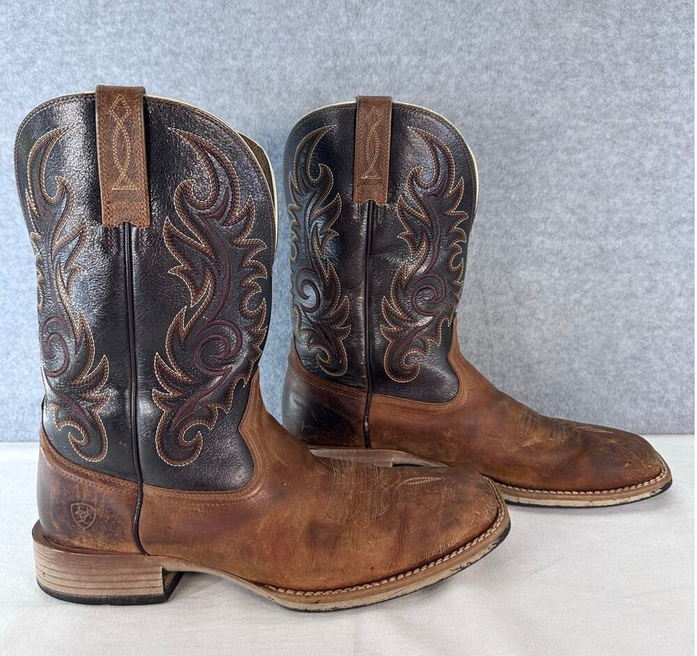 Ariat Men's 12 Lasco Ultra Western Boots Leather Cowboy 10046830 Rodeo Pull On